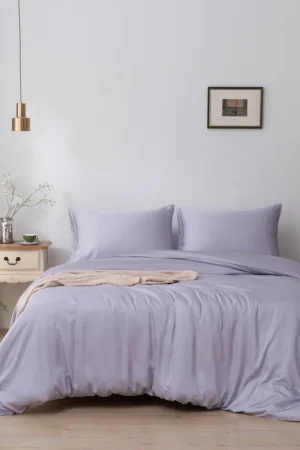 Dagaanbieding Lila bamboe dekbedovertrek - 400TC Tanboocel - 100% bamboe Lavender Mist