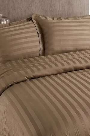 Hotelstreep Taupe 240 x 200/260 Beperkt Aanbod