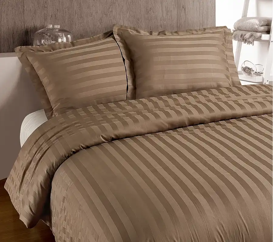 Hotelstreep Taupe 240 x 200/260 Beperkt Aanbod