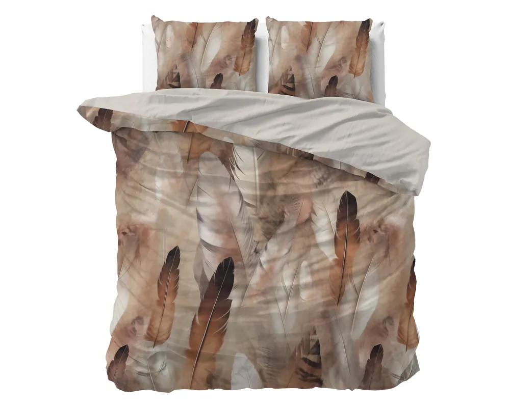 Aanbieding Feathura taupe 200 x 200/220