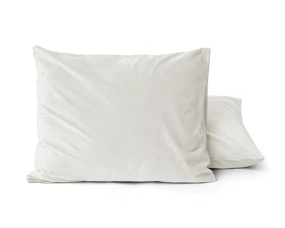 Aanbieding Velours 2-in-1 kussenslopen crème