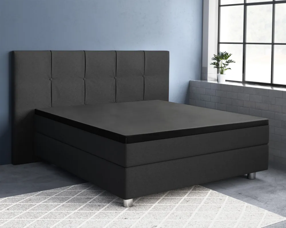 Aanbieding Topper Satijn Hoeslaken Zwart 90 x 220
