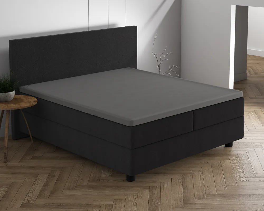 Dubbel jersey 220 gr. topperhoeslaken grijs 80/90 x 200/220 Exclusieve Aanbieding