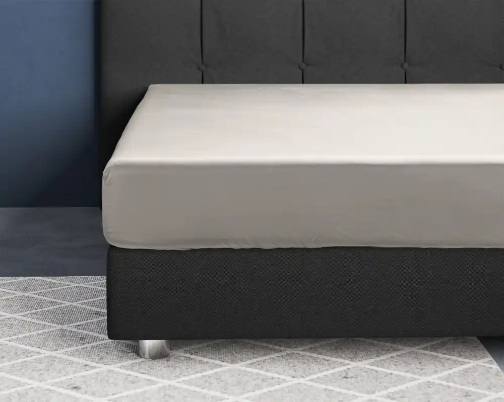 Satijnen hoeslaken crème 90 x 220 Aanbieding