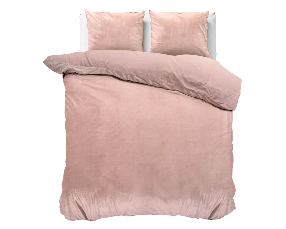 Velvet Uni Dekbedovertrek Roze 240 x 220 Snelle Levering