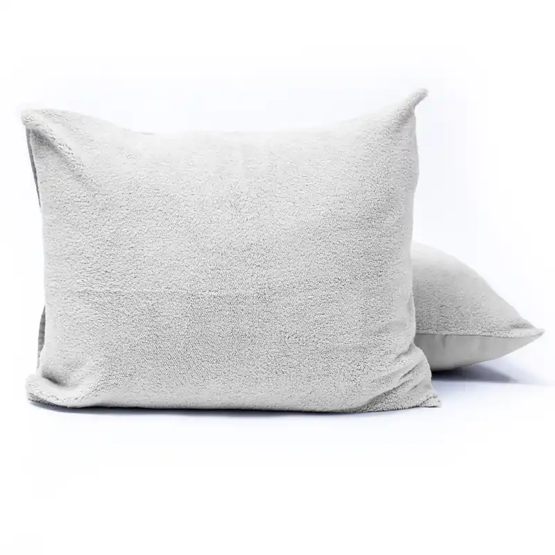 Teddy kussenslopen 2 stuks grijs 60 x 70 cm Must-Have