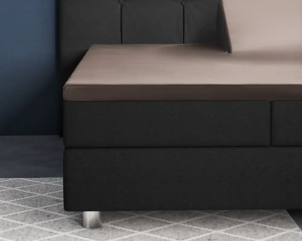 Splittopper satijnen hoeslaken taupe 160 x 200 Gereduceerde Prijs