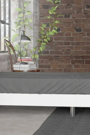 Rechtstreeks Van De Fabrikant Premium flanellen hoeslaken antraciet 200 x 200/220
