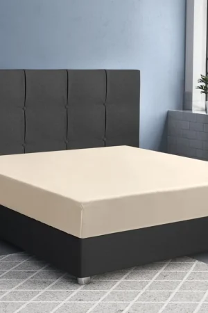 Satijnen Hoeslaken Zand 160 x 200 Goedkoop