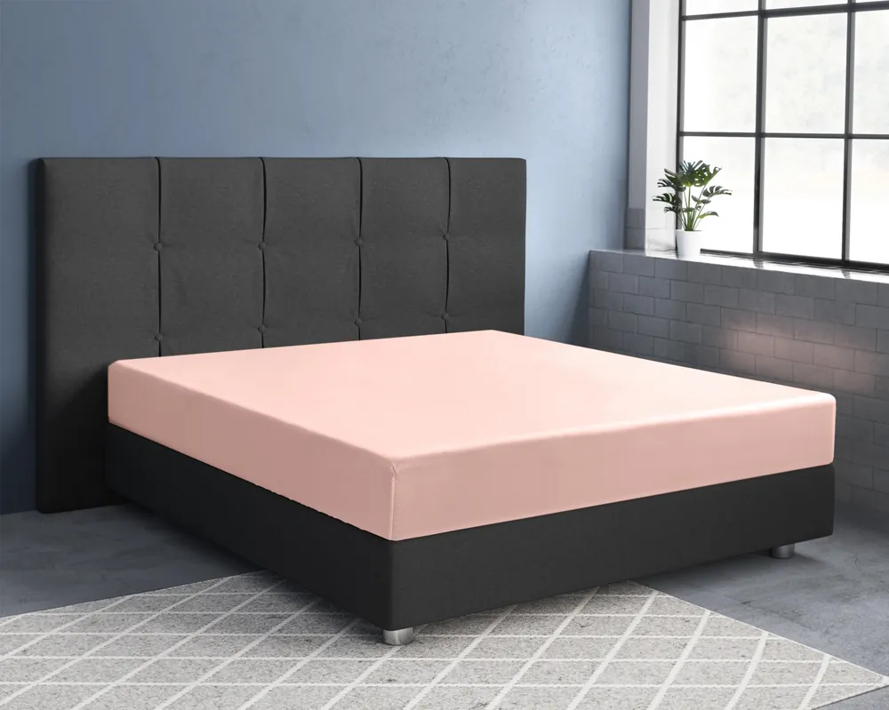 Satijnen Hoeslaken Roze 90 x 200 Nieuw