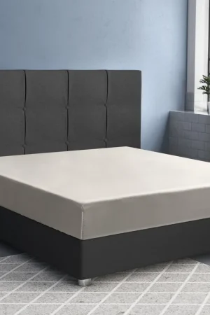 Satijnen hoeslaken crème 90 x 200 cm Meest Verkocht