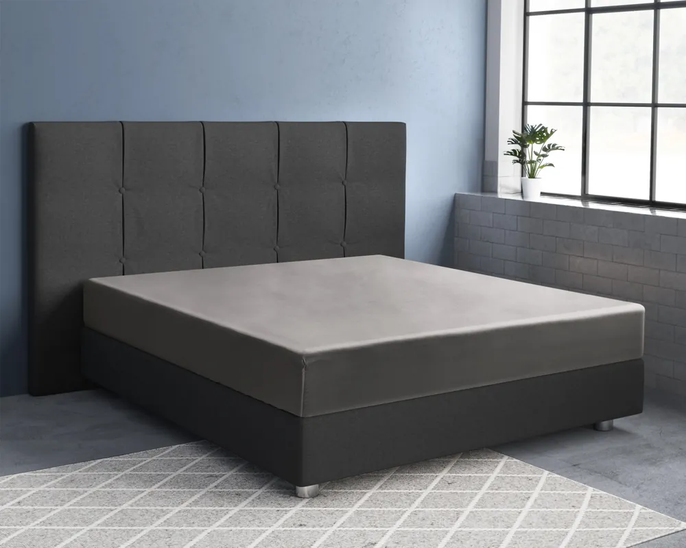Satijnen Hoeslaken Grijs 160 x 200 Beste Prijs