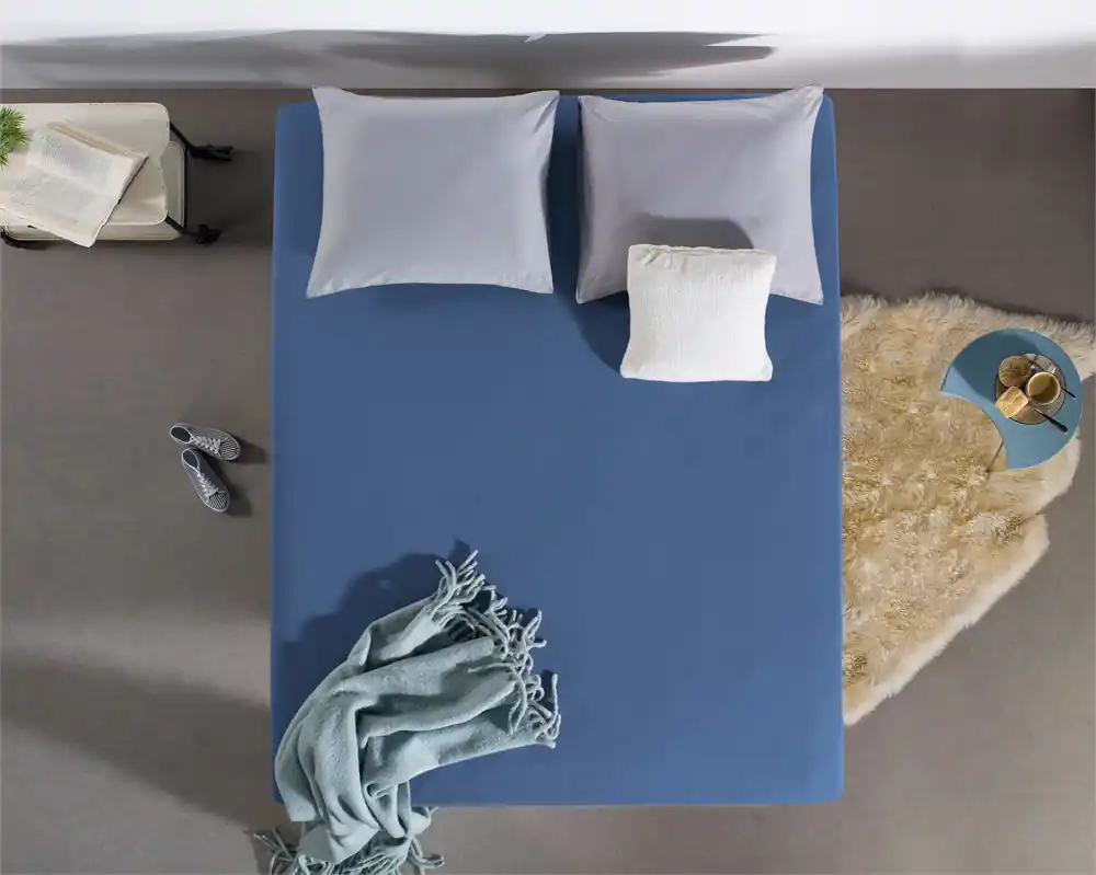 Must-Have Eenpersoons jersey hoeslaken 135 g blauw 80/100 x 200 cm