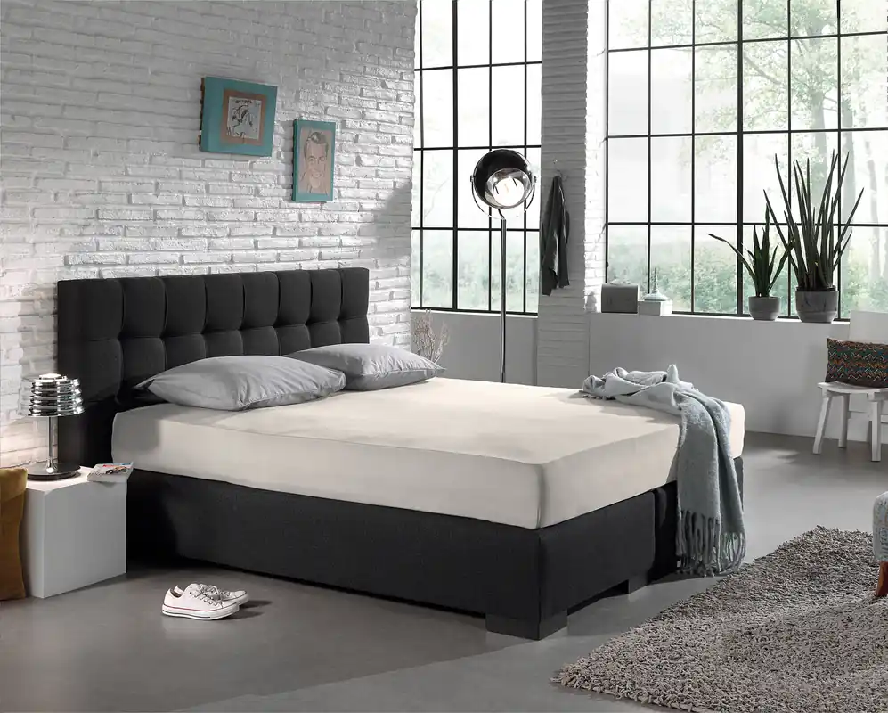 Aanbieding Enkel Jersey 135 gr. Hoeslaken Creme 160/180 x 200