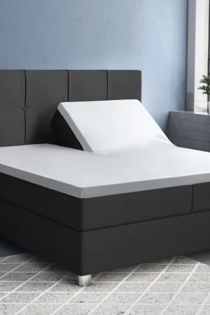 Aanbieding Splittopper satijnen hoeslaken wit 160 x 200