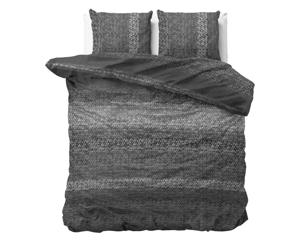 DH Flanel Verloopgebreid Antraciet 200 x 220 Laatste Kans