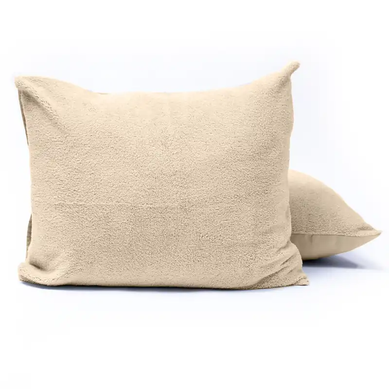 Must-Have Teddy kussenslopen set van 2 taupe 60 x 70 cm