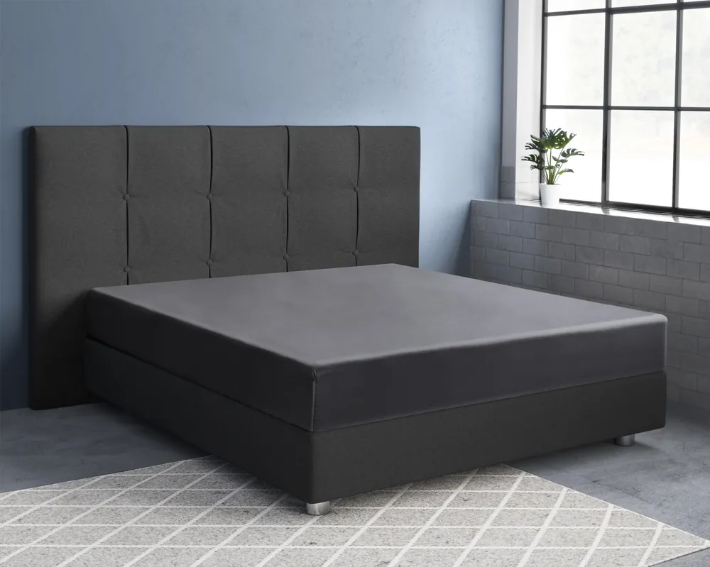 Satijnen Hoeslaken Antraciet 80 x 200 Aanbieding