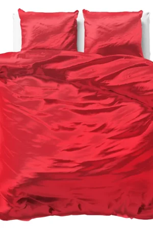 Beauty huidverzorging dekbedovertrek rood 240 x 220 Speciale Aanbieding