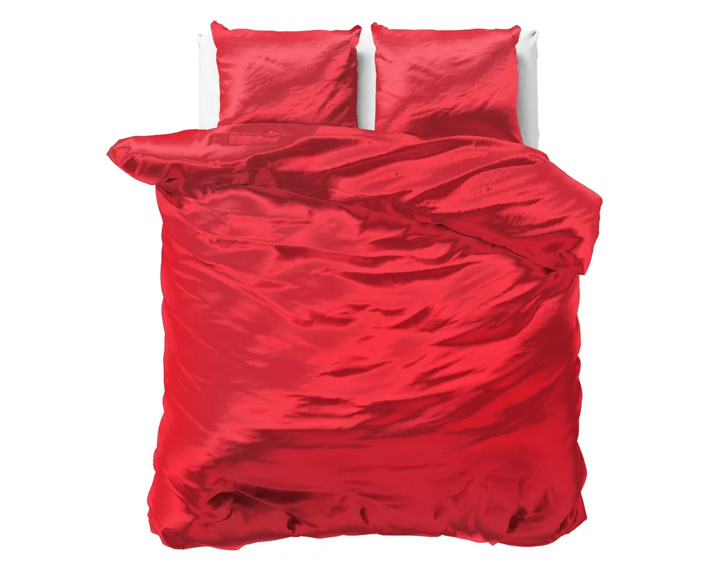 Beauty huidverzorging dekbedovertrek rood 240 x 220 Speciale Aanbieding