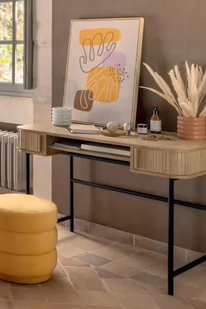 Nieuw 2-Deurs Bureau - 105x60x75cm - Houteffect