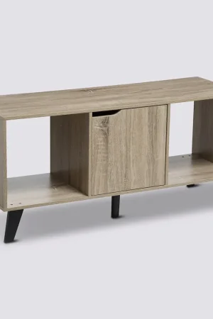 TV Meubel/Standaard - 3 Vaks - Naturel Gratis Retour