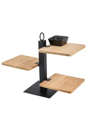 Tijdelijk Beschikbaar Etagere Metaal met bamboe