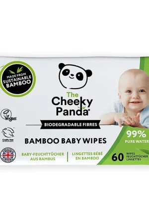 Zachte Bamboe Babydoekjes - 6 Pack - Natuurlijk Gezuiverd Water - Cheeky Panda Laatste Kans