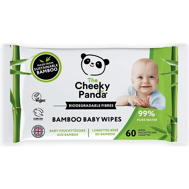 Zachte Bamboe Babydoekjes - 6 Pack - Natuurlijk Gezuiverd Water - Cheeky Panda Laatste Kans