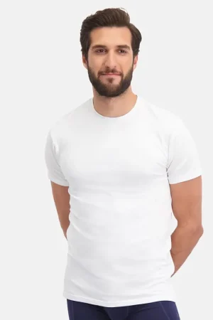 Bamboo Basics T-shirts Ruben ronde hals– Wit (2-pack) Koopje