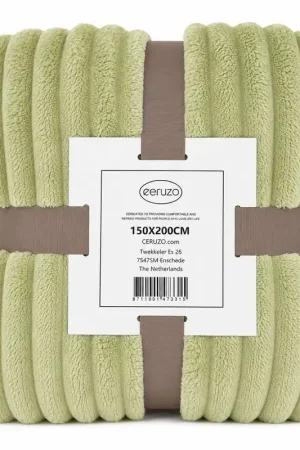 Fleece deken - 150x200 cm - groen Lage Kosten