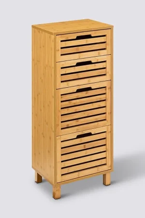Staande Opbergkast met 4 Lades - Naturel Koop Online