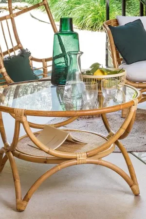 Rotan Bijzettafel - Farah - D90 cm Actieprijs