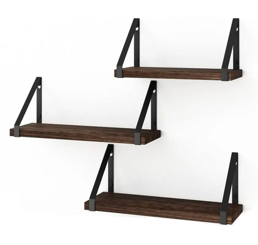 Wandplank Zwevend - Set van 3 - 40/35/30 x 12 cm - Vintage Beperkte Voorraad