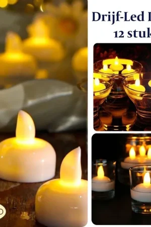 LED Drijfkaarsjes - 12 stuks Lage Prijs