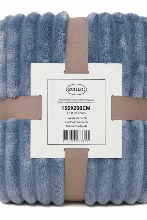 Finale Uitverkoop Fleece deken - 150x200 cm - denim blauw