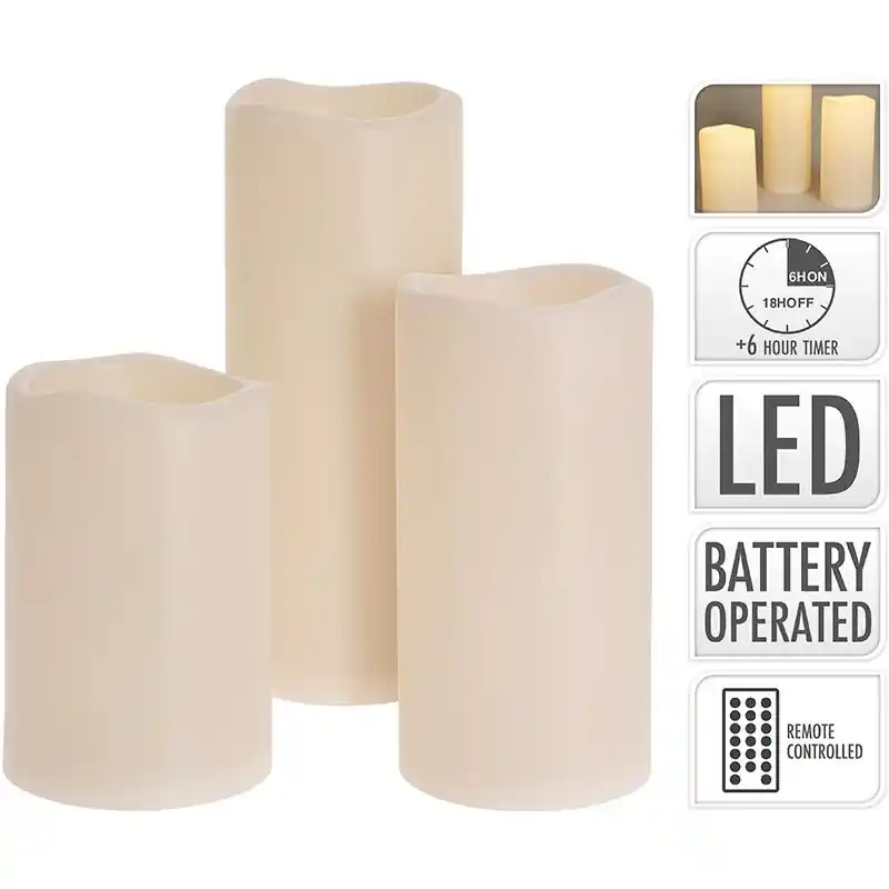 Hete Deal LED kaarsen - geschikt voor buiten - met timer - set van 3