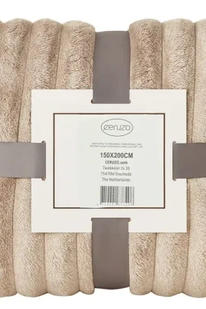 Superprijs Fleece deken - 150x200 cm - taupe