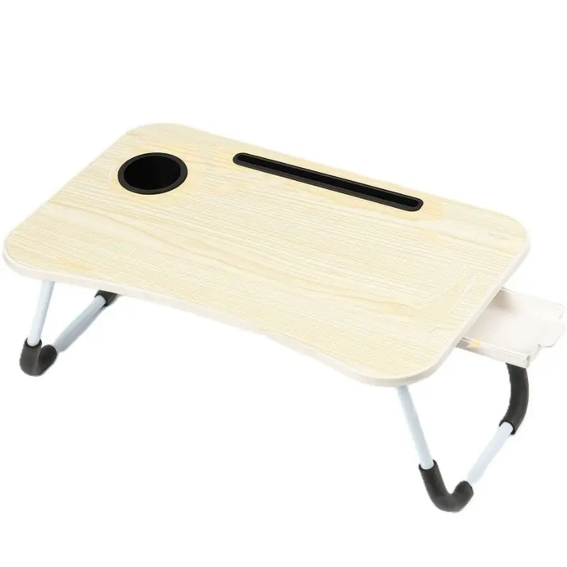 Opklapbare Laptoptafel - Bedtafel - 60x40 cm - Licht Houtlook Finale Uitverkoop