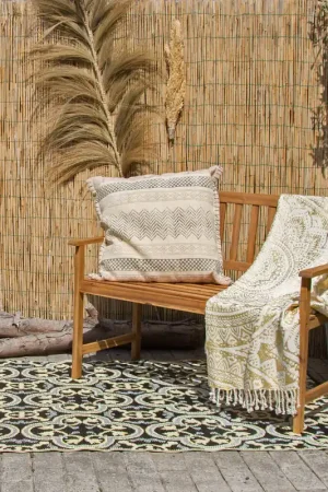 Wonder RugsBuitenkleed koper/geel bohemian stijl Lage Prijs