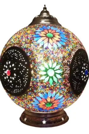 Alleen Vandaag Arabische tafellamp multi colour mozaiek