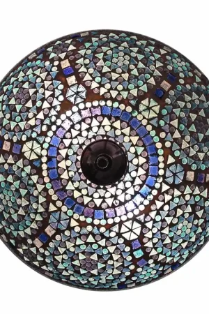 Oosterse plafonniere mozaiek blauw turquoise Bestseller