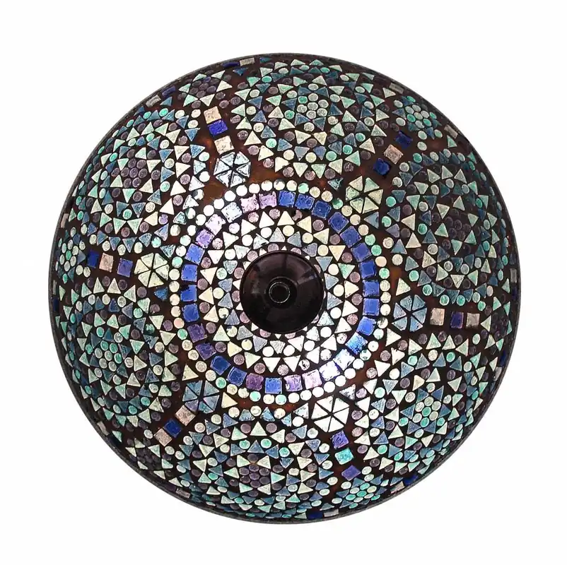 Oosterse plafonniere mozaiek blauw turquoise Bestseller