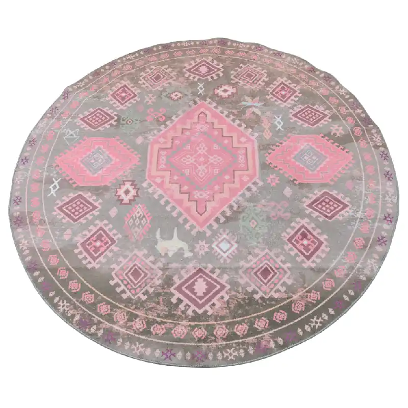 Shop Nu Kelim vloerkleed rond - Nomad pastel