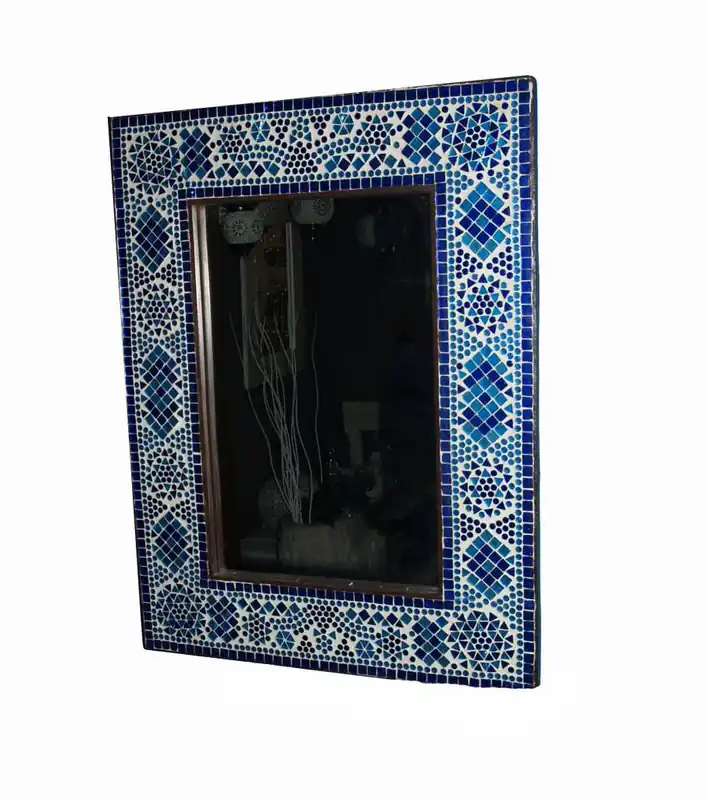 Bestseller Spiegel mozaiek blauw traditioneel design xl