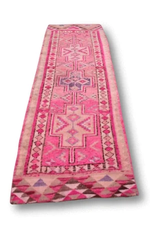 Vintage loper 85x280cm roze Direct Verzonden