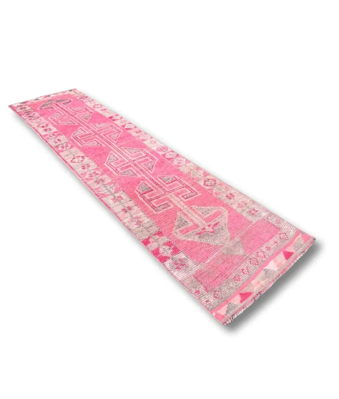Rechtstreeks Van De Fabrikant Vintage loper fel roze - 86x324 cm