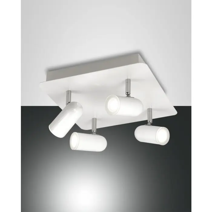 Speciale Aanbieding Fabas Luce Spotty Plafondlamp LED Wit, 4-lichts