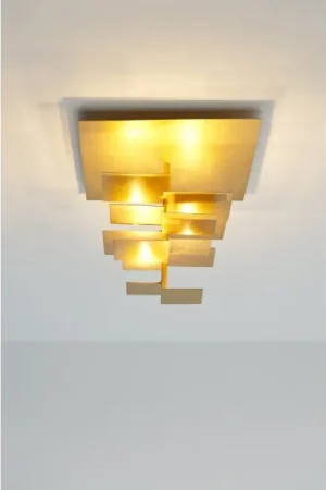 Finale Uitverkoop Holländer SCACCHI Plafondlamp Goud, 9-lichts