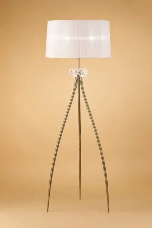 Mantra LOEWE Staande lamp Bruin, 3-lichts Lage Prijs
